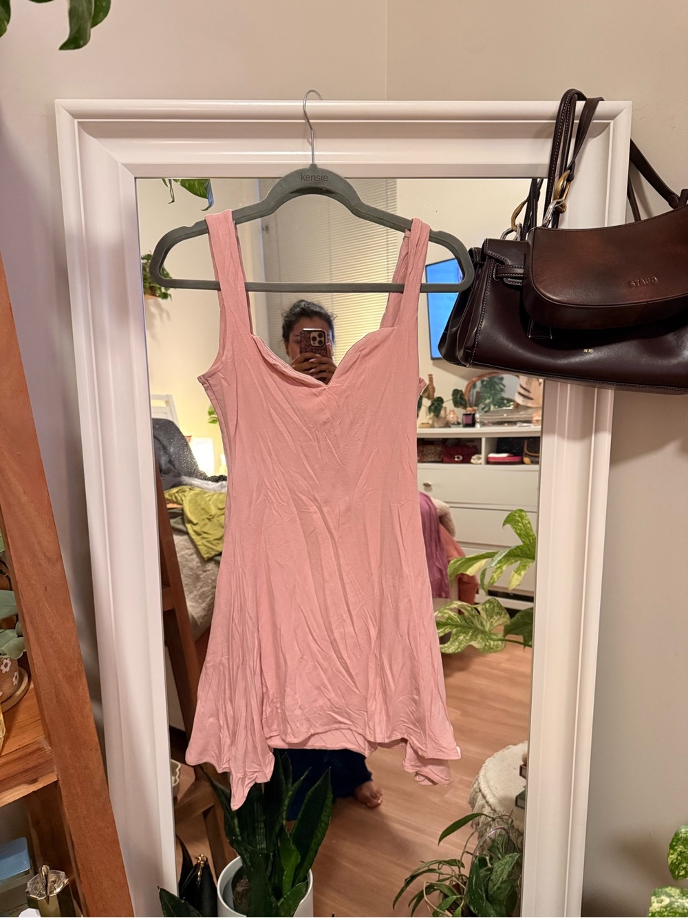 Oh Polly Dusty Pink Sleeveless Swing Cami